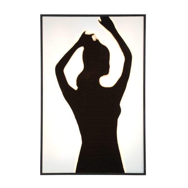 BH04 wall art light with black silhouette dancer and acrylic LED panel